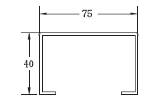 40×75（蝶の形の穴）柱