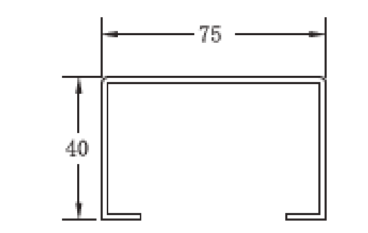40×75（蝶の形の穴）柱